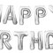 6 Pack Beistle Happy Birthday Party Balloon Streamer - Silver